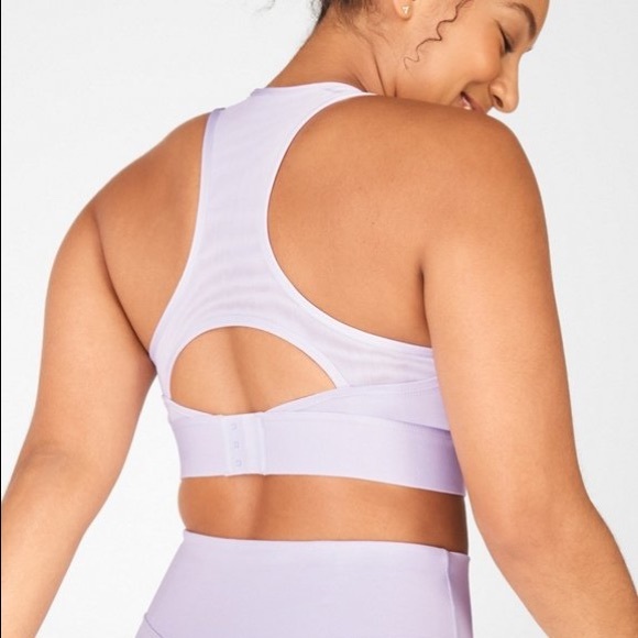 Fabletics Purple Blare Medium Impact Sports Bra II - Picture 4 of 9